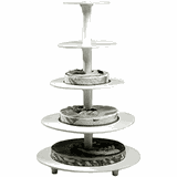 Этажерка для торта 4 яруса 20х25х32х34см пластик ,H=55см