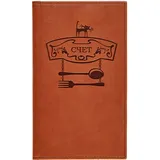 Папка для счетов с тиснением «Город» кожезам. ,L=22,B=12,5см св.корич.