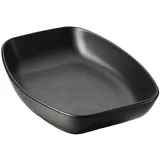 Блюдо «Клаб» глубокое прямоугольное керамика ,H=35,L=190,B=130мм черный