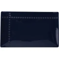 Блюдо сервировочное «Вьюпоинт» фарфор ,H=3,L=28,B=17см синий