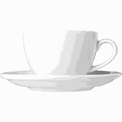 Tea cup “Albergo”  porcelain  200ml  D=87, H=60mm  white