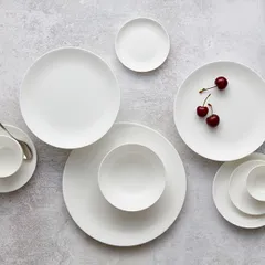 Тарелка «Коуп Вайт» мелкая кост.фарф. D=27см белый, изображение 3