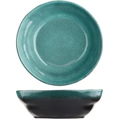 Deep plate “Emerald Milky Way”  porcelain  1 l  D=215, H=70mm  emerald., black