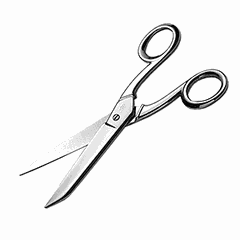 Scissors  chrome-plated steel , L=18cm  chrome-plated.