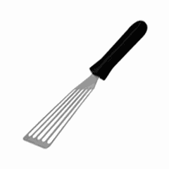 Spatula for frying  plastic, stainless steel , L=300/165, B=75mm  metallic, black