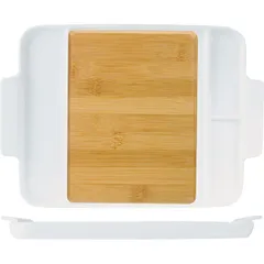 Блюдо для подачи бамбук,фарфор ,H=32,L=295,B=120мм