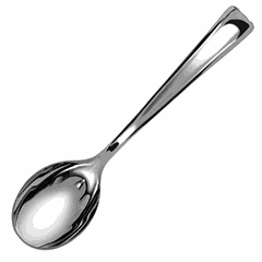 Dessert spoon[1000pcs] polystyrene ,L=13.5cm metal.