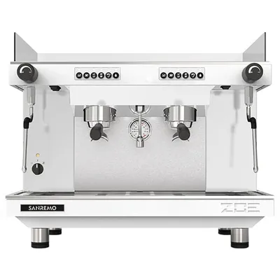 Кофемашина «Sanremo ZOE 2G SED TA» алюм.литой 10,3л ,H=60,2,L=72,B=52,8см 3,15Квт белый,металлич.