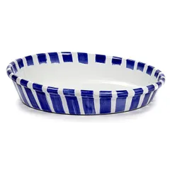 Salad bowl “Nomad” ceramics D=39,H=8cm blue,white