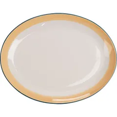 Dish “Rio Yellow” oval  porcelain , L=30.5, B=24 cm  white, yellow.