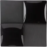 Менажница 4 секции квадратная кост.фарф. ,H=17,L=266,B=266мм черный