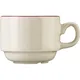 Чашка кофейная «Кларет» фарфор 100мл D=65,H=50,L=85мм бежев.,бордо, изображение 3