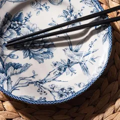 Палочки китайские 10 пар многоразовые пластик ,L=270,B=6мм черный, изображение 3