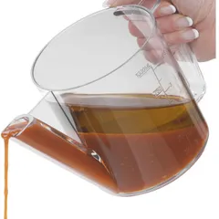 Separator jug for fatty sauces  plastic  1 l  D = 12.2, H = 13.5, L = 20 cm  transparent.