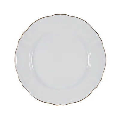 Тарелка пирожковая «Гармония» фарфор D=16,H=2см белый,золотой