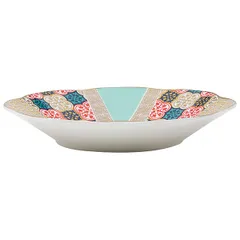 Тарелка глубокая «Анемон Ютения» кост.фарф. D=21см белый,разноцветн., изображение 2
