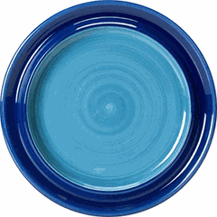 Plate “Freedom Blue” small  porcelain  D=26cm  white, blue.