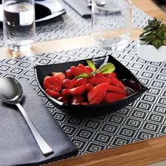 Салатник «Квадрато» стекло 300мл ,H=5,L=14,B=14см черный, изображение 3