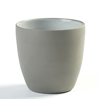 Стакан для горячих напитков «Даск» керамика 225мл D=78,H=75мм белый,серый, изображение 2
