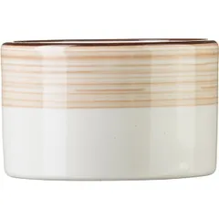 Горчичница «Чино» без крышки фарфор 50мл D=55,H=30мм белый,бежев., изображение 2