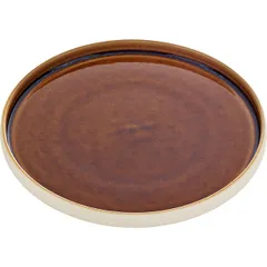 Plate “Nara” small  ceramics  D=210, H=25mm  brown.