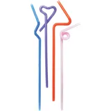 Трубочки  со сгибом декоративные[50шт] полипроп. D=6,L=275мм разноцветн.