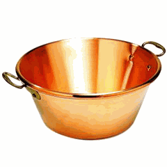 Bowl copper 16.7l D=40,H=20cm copper