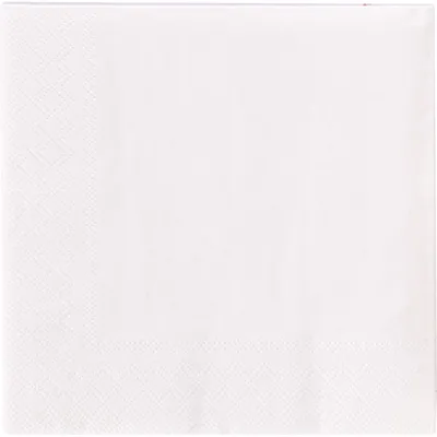 Салфетки бумажные трехслойные 25*25см[20шт] бум. салфет. ,H=2,L=13,B=13см белый