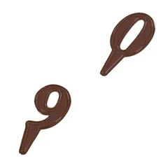 Форма для шоколада «Цифры для торта» [10 ячеек] полиэтилен ,L=24,B=18,5см, изображение 2