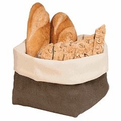 Bread basket cotton ,H=90,L=125,B=125mm gray