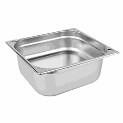 Gastronorm container (1/2)  stainless steel , H=20, L=32.5, B=26.5 cm  metal.