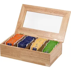 Органайзер для чайных пакетиков (на 30 шт.) дерево ,H=90,L=335,B=200мм св. дерево, изображение 2