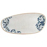 Блюдо для подачи «Виенто» фарфор ,L=36,B=16см белый,синий