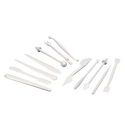 Набор ножей для марципана[12шт] пластик ,H=20,L=190,B=65мм белый