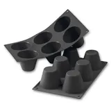 Форма для выпечки «Маффин» [6 ячеек] силикон D=75,H=60мм черный