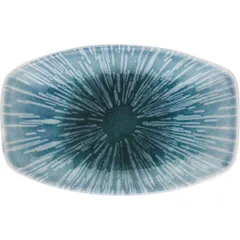 Тарелка «Нанокрем Блю» фарфор ,H=22,L=160,B=96мм голуб.