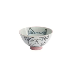 Салатник «Кэт Нэко» фарфор 300мл D=115,H=62мм белый,розов.