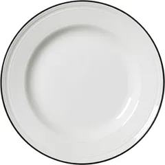 Plate “Bid Black Band”  porcelain  D=20cm  white, black