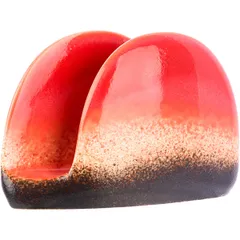 Салфетница «Агат» фарфор ,H=85,L=120,B=40мм красный, изображение 2