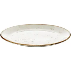 Тарелка «Крафт Вайт» мелкая фарфор D=23,H=2см белый,коричнев., изображение 2