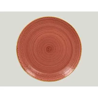 Тарелка мелкая «TWIRL» фарфор D=27см оранжев.