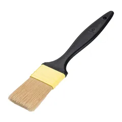 Кисть кондитерская пластик,щетина натур. ,L=28/6,B=5см черный,желт.