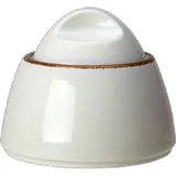 Сахарница «Браун Дэппл» с крышкой фарфор 200мл белый,коричнев.