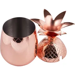 Бокал для коктейлей «Ананас» металл 470мл D=93,H=200мм медный, изображение 2