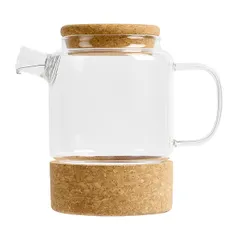 Чайник заварочный «Проотель» термост.стекло,пробка натур. 0,6л прозр.,коричнев., изображение 2