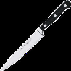 Нож кухонный универсальный «Глория Люкс» сталь нерж.,пластик ,L=270/150,B=25мм черный,металлич.