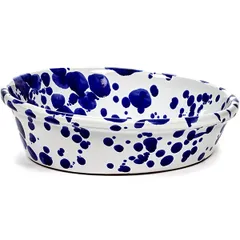 Salad bowl “Nomad” ceramics D=330,H=95mm blue,white