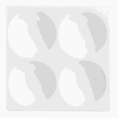 Менажница «Аппетайзер» 4 секции d=6см фарфор ,H=25,L=140,B=140мм белый