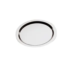 Round tray “Fineness”  stainless steel  D=48cm  silver.