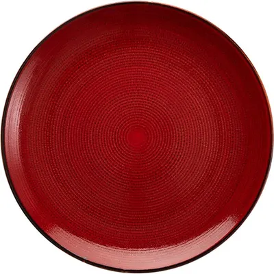 Тарелка «Джаспер» мелкая фарфор D=265,H=27мм белый,красный